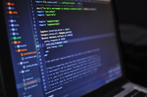 Code on screen